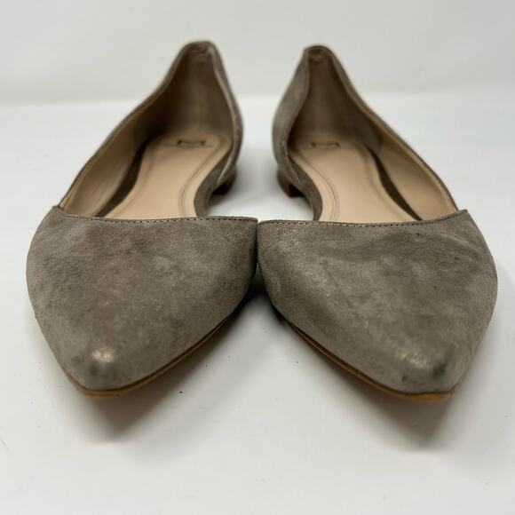 Marc Fisher Sunny D'Orsay Pointed Toe Flats Women's 7 Silver Work Office - Picture 2 of 9